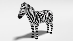 zebra nature 3D model