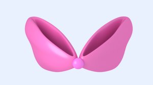 bow head pink 3D model
