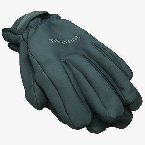 winter gloves 3D model