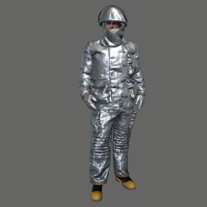 3D model proximity suit firefighter