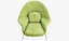 3D model womb chair ottoman eero saarinen