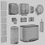 bathroom accessories set 71 3D model