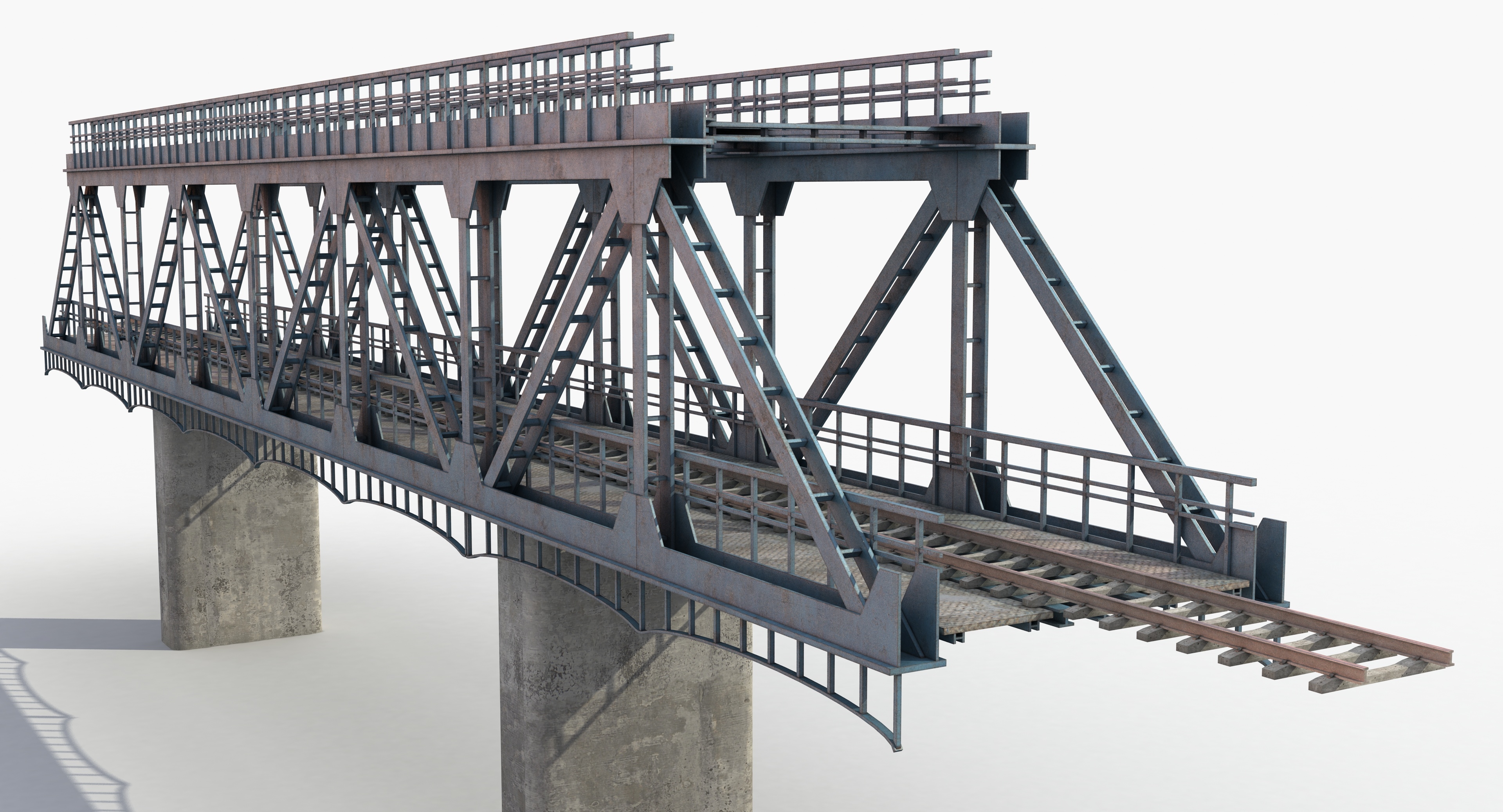 模块化铁路桥103d模型