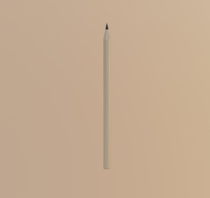 3D pencil wood model