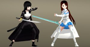 3D anime girls characters model
