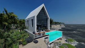 3D house beach