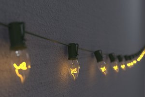 3D string christmas lights v7 model