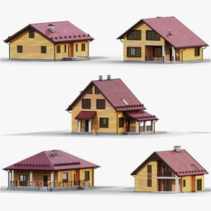3D gameready house 3 model