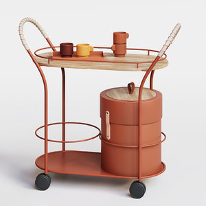 3D tea trolley bistro mizetto