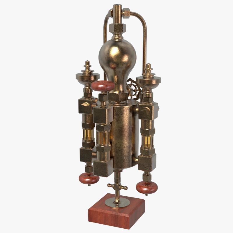 Vintage locomotive lubricator 3D - TurboSquid 1480226