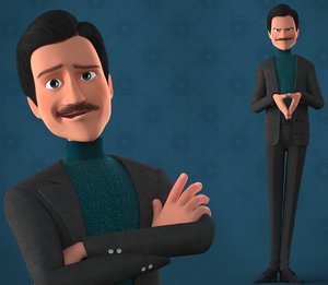 cartoon man - rigged characters 3D model