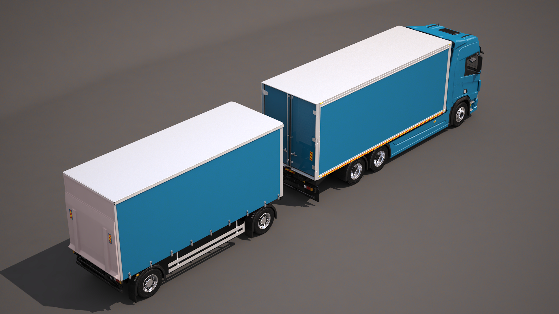 Modello 3D Camion box generico Tandem TurboSquid 1480323