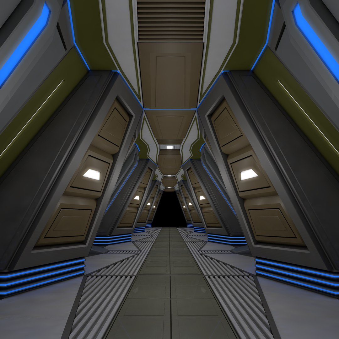 Sci fi corridor model - TurboSquid 1480657