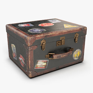 3D old luggage model