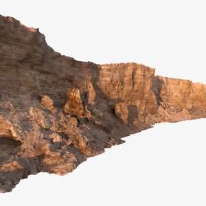 3D sandy cliff 8k scanned