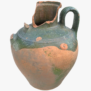 broken clay pot 3D