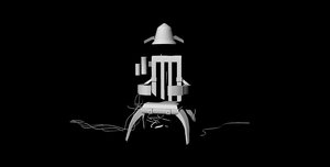 futuristic chair untextured 3D model