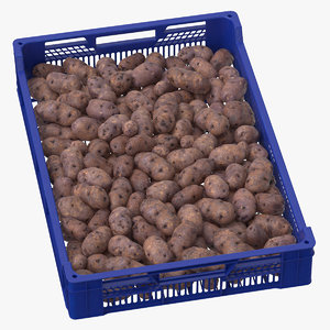 3D postharvest tray purple potatoes