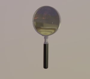 3D model magnifying glass