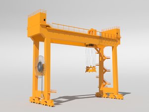 3D model gantry crane rtg