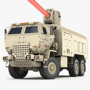 3D laser weapon model