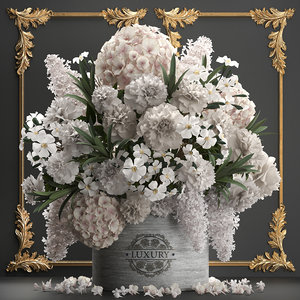 3D bouquet flowers gift box