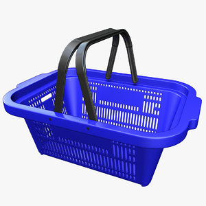 3D plastic shopping basket