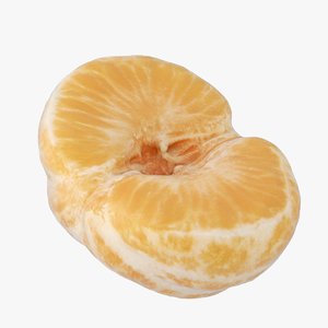 peeled half tangerine model