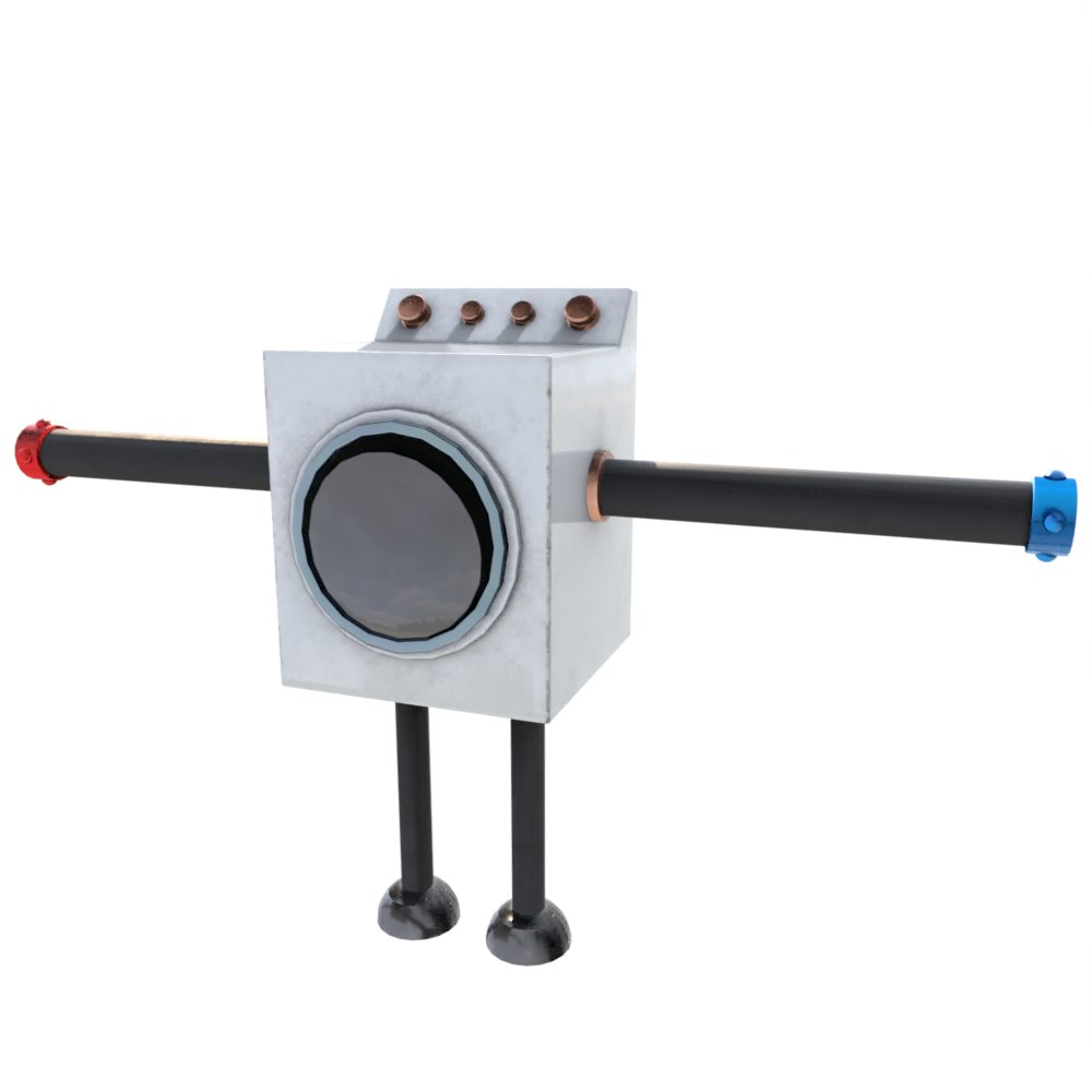 3D model rigged washing machine robot TurboSquid 1481586