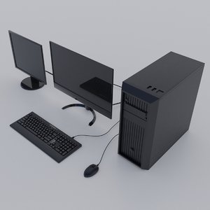 3D model modern computer realistic
