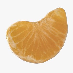 peeled slice tangerine 3D model