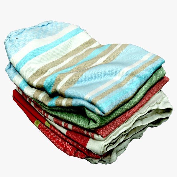 Cleaned dish towels 3D model TurboSquid 1481730