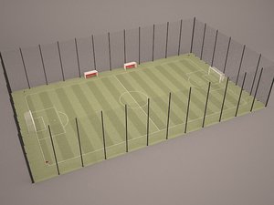 football soccer stadium pitch 3D model