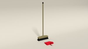 3D model broom dustpan