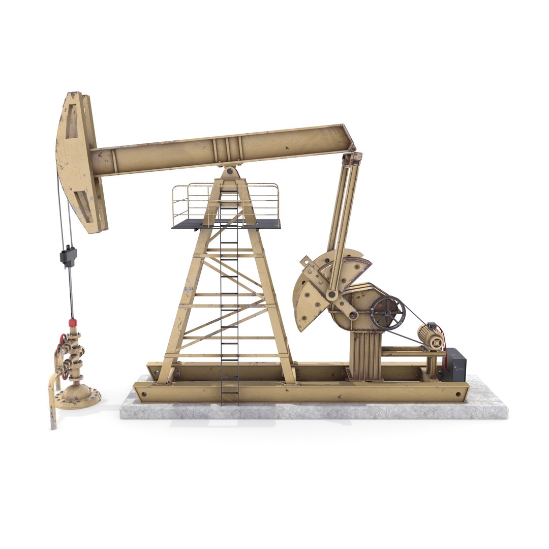 Oil pumpjack model TurboSquid 1481902