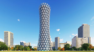 3D structure architecture skyscraper