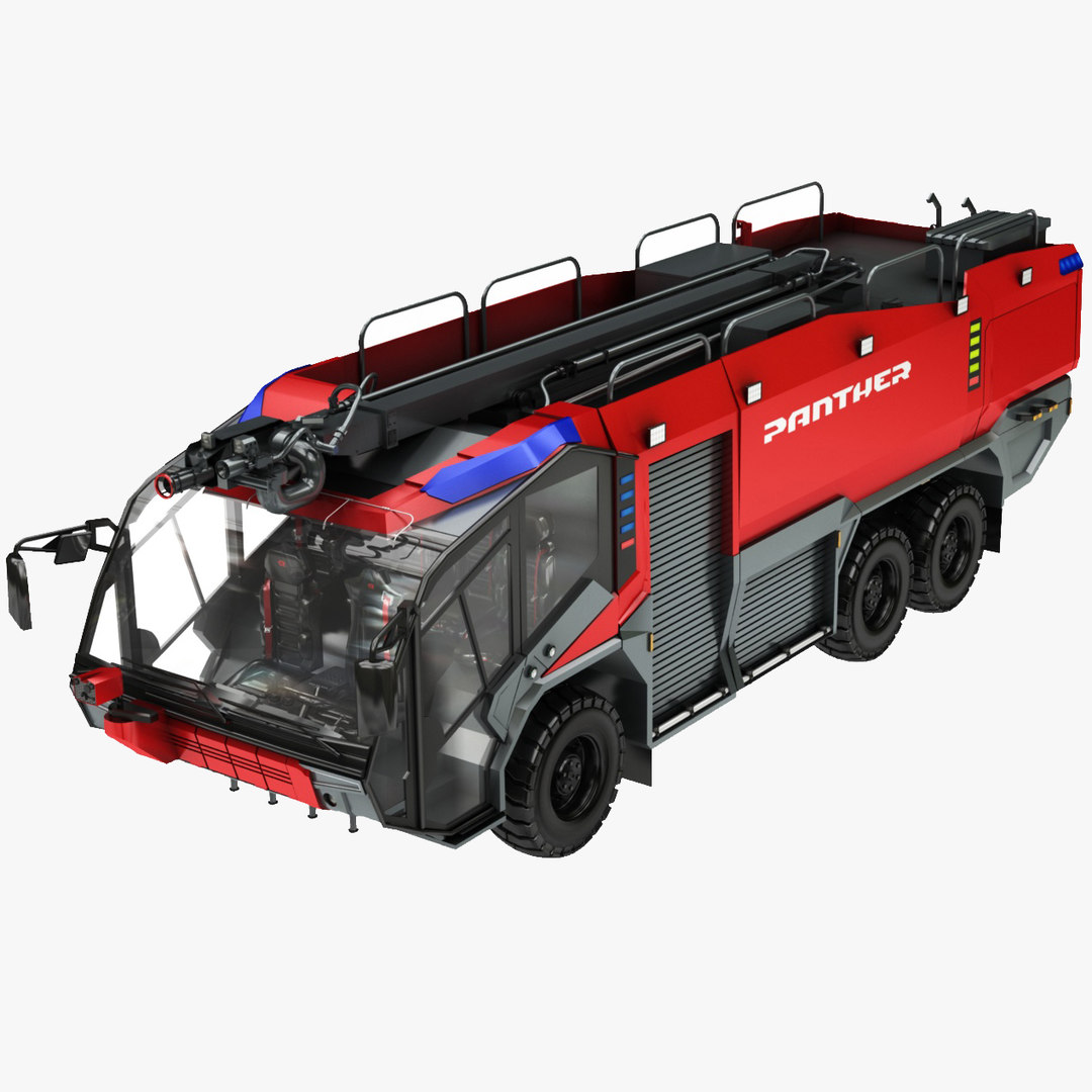 3D rosenbauer panther 6x6 truck model - TurboSquid 1482046