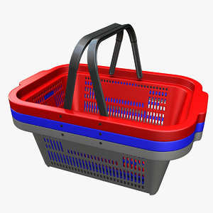 plastic shopping basket 3D model