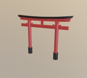 3D torii gate