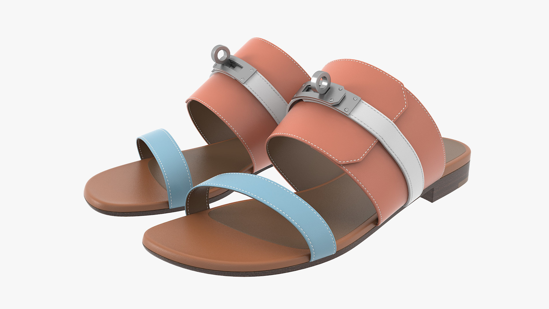  Hermes  avenue sandal  3D model  TurboSquid 1482273