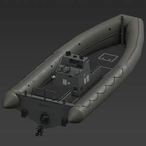 3D model vessel rib ship
