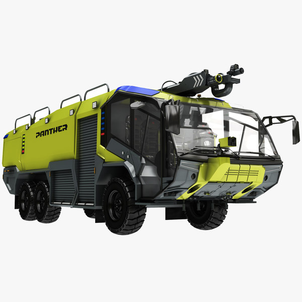 3d rosenbauer panther 6x6 truck model
