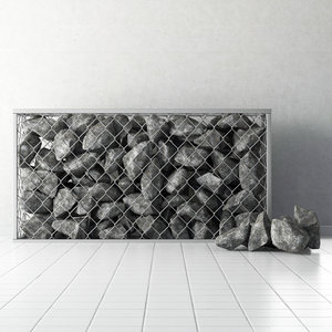 stone rock gabion 3D model