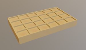 3D orange waffle model