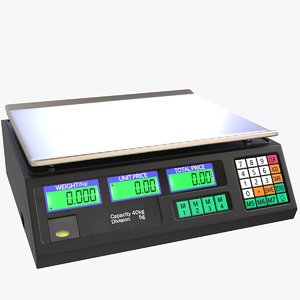 electronic price computing scale 3D model