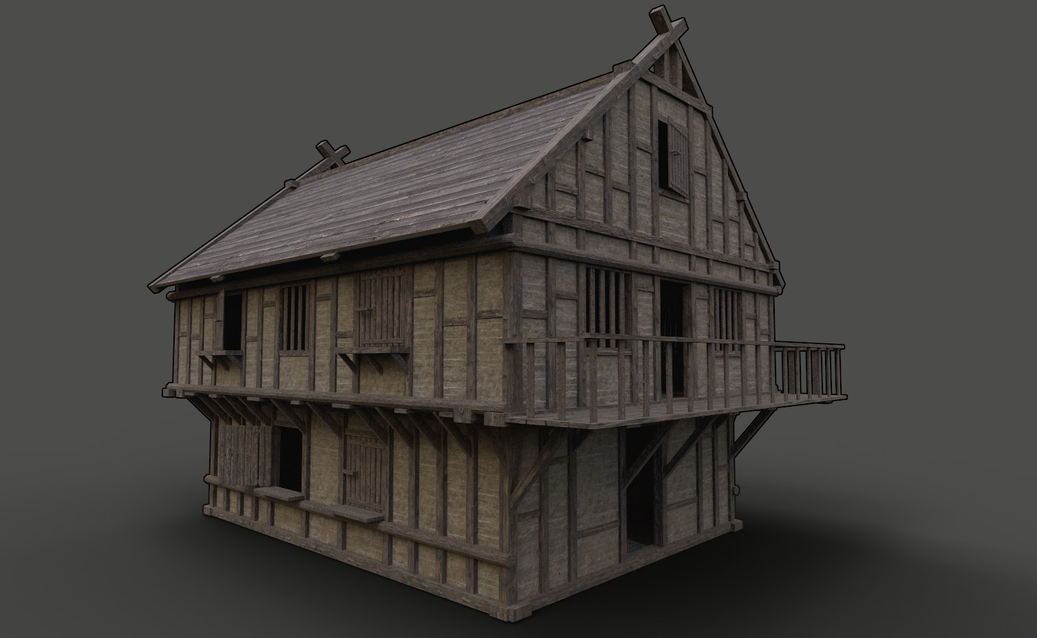 3D ready fantasy medieval tavern model - TurboSquid 1481994