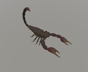 3D model brown scorpion