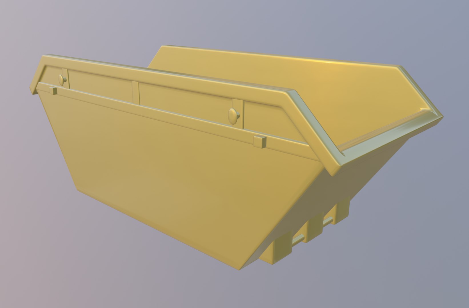 Yellow skip model turbosquid 1482621