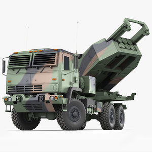 3D m142 himars army truck model