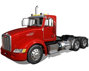 p386 semi truck 3D model
